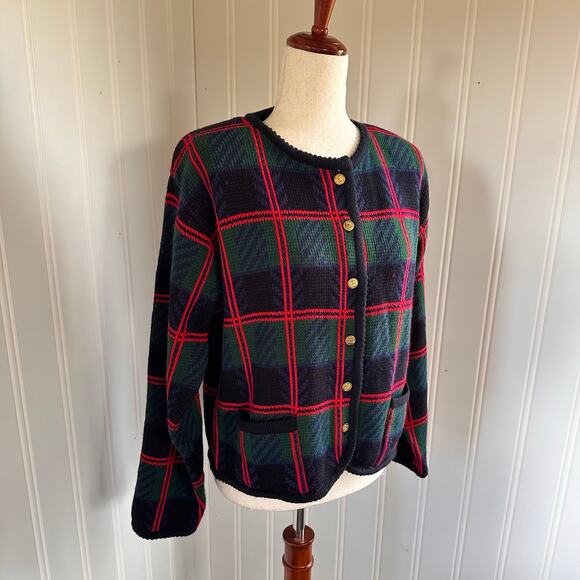 Vintage 80s/90s Chunky Knit Cardigan L - Picture 3 of 7